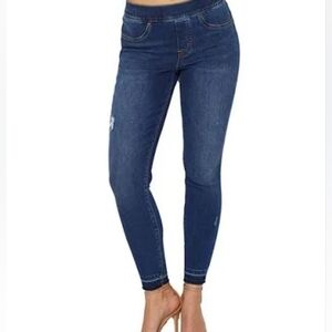 Spanx Distressed Skinny Medium Wash Jeans